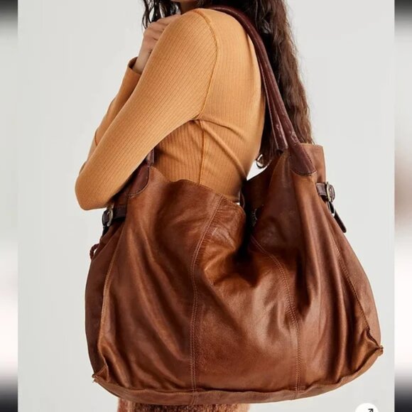 Free People We The Free Reina Oversized Tote Leather - Picture 1 of 7